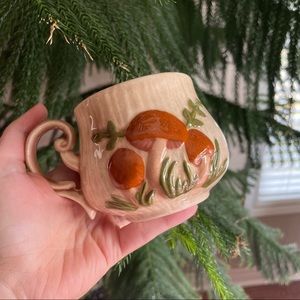 Vintage Mushroom Mugs - Set of 4